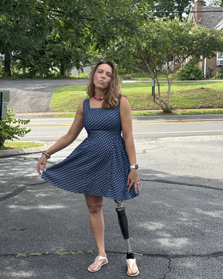 Star Print Chambray Dress