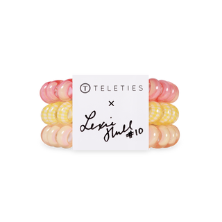 Lexie Hull Edition: Strong-Grip Large Hair Ties – Pink & Yellow 3-Pack