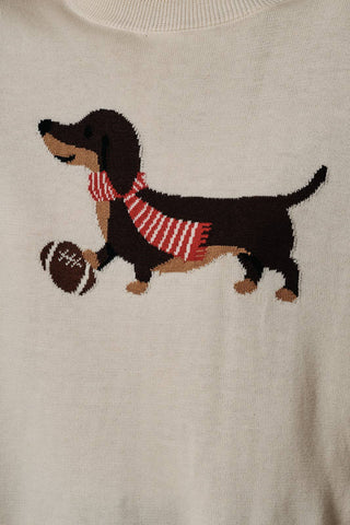 Tennessee Game Day Dachshund Graphic Knit Sweater