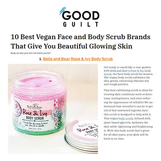 Rose & Ivy Body Scrub Exfoliator & Body Wash & Moisturizer