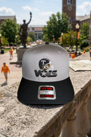 Tennessee Volunteers Retro Helmet Kickoff Hat – Grey/Black Embroidered UT Cap
