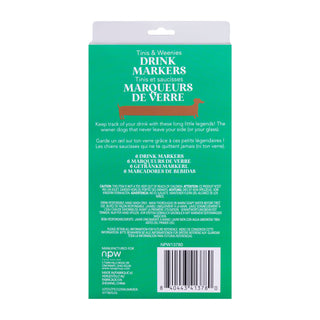 Tinis and Weenies Dachshund Drink Markers, Set of 6