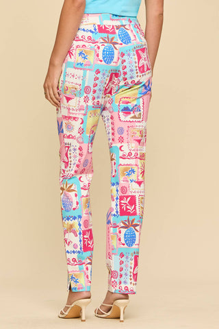 Lightweight Tropical Print Pants