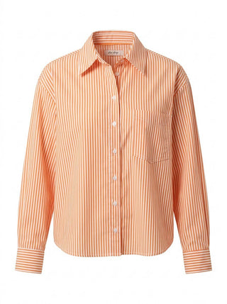 The Heritage Stripe Button-Up: Tennessee Orange 100% Cotton