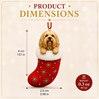Black Dachshund in Stocking Ornament