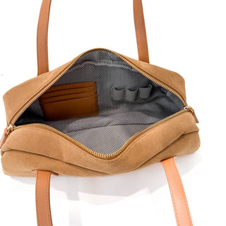 Sally Vegan Suede Barrel Bag