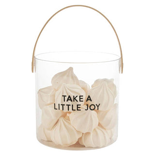 Acrylic Ice Bucket - Take a Little Joy - Acrylic, PU Leather / Hand Wash Only