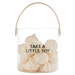 Acrylic Ice Bucket - Take a Little Joy - Acrylic, PU Leather / Hand Wash Only
