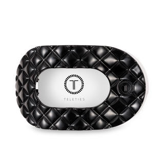 Flat Round Hair Clip | Large | Jet Black Quilted