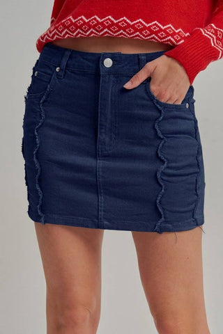 GAME DAY SCALLOP EDGE SEAMED COLOR MINI SKIRT_JLB80075-02