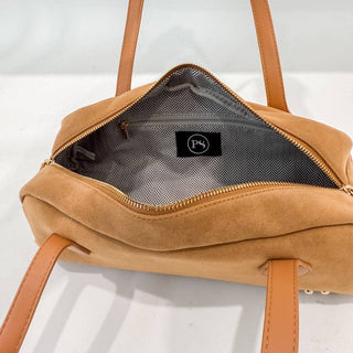 Sally Vegan Suede Barrel Bag