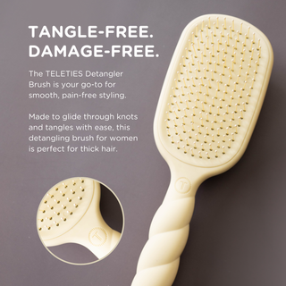 Ultimate Detangler Brush for Thick Hair – Pain-Free Glide (Tan)