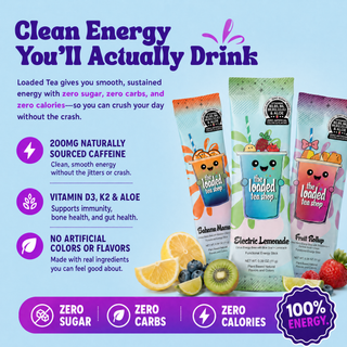 Clean Energy Loaded Tea Sticks – Sugar-Free & Vitamin-Infused Drink Mix