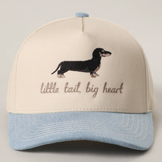Little Tail, Big Heart | Dachshund Embroidered Two-Tone Trucker Hat