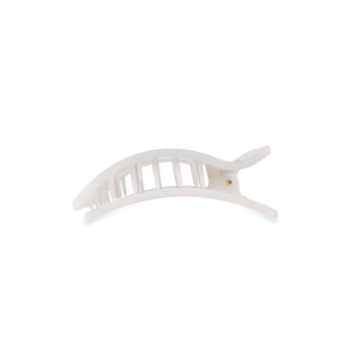 Flat Rectangle Hair Clip | Small | Coconut White