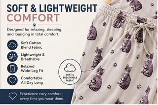 Dachshunds Pajama Bottoms, Unisex Cotton-Blend