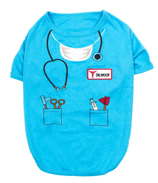 Dr. Woof Dog T-Shirt – Funny Halloween Costume for Dogs