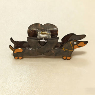 Dachshund Heart Hair Clip