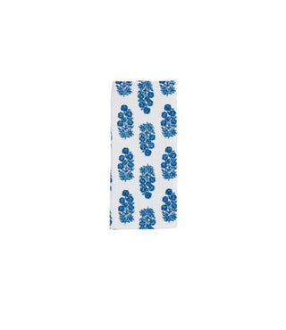 Block Print Blue Floral Cotton Hand Towel
