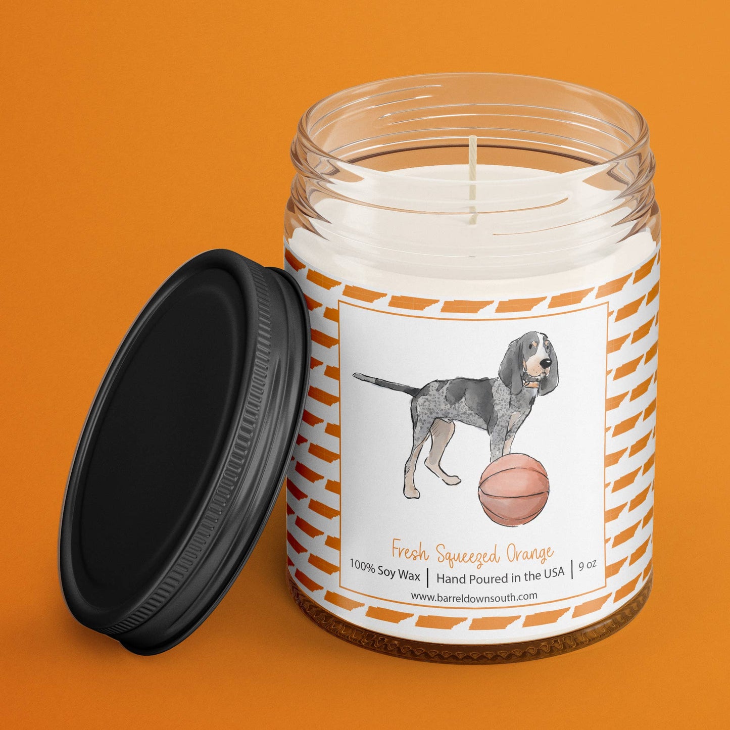 Bluetick Coonhound Basketball Tennessee Candle - Home
