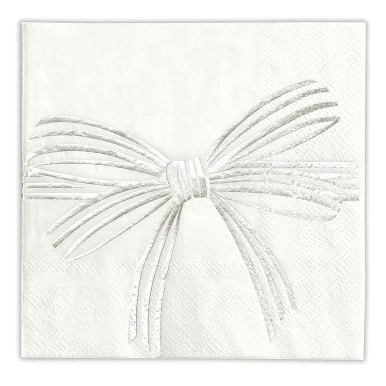 Bow Napkin - Silver - Paper