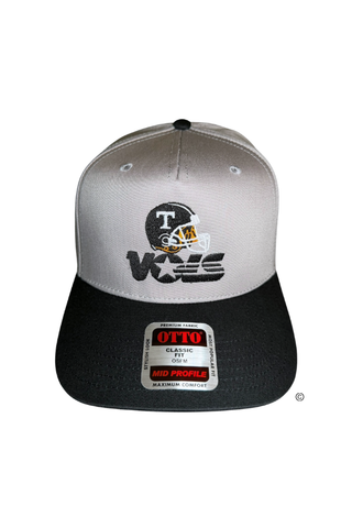 Tennessee Volunteers Retro Helmet Kickoff Hat – Grey/Black Embroidered UT Cap