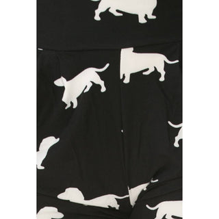 Buttery Soft Dachshund Print High-Waist Harem Shorts with Pockets