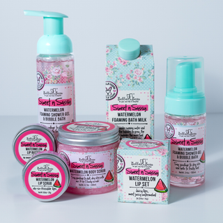 Bella & Bear Sweet ’n’ Sassy Watermelon Body Scrub | 3-in-1 Cleanser, Exfoliator & Moisturizer