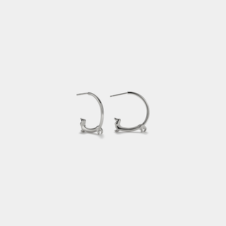 Dachshund Hoop Earrings, Sterling Silver