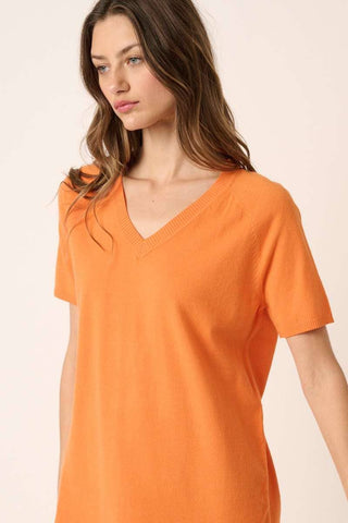 V NECK SWEATER DRESS