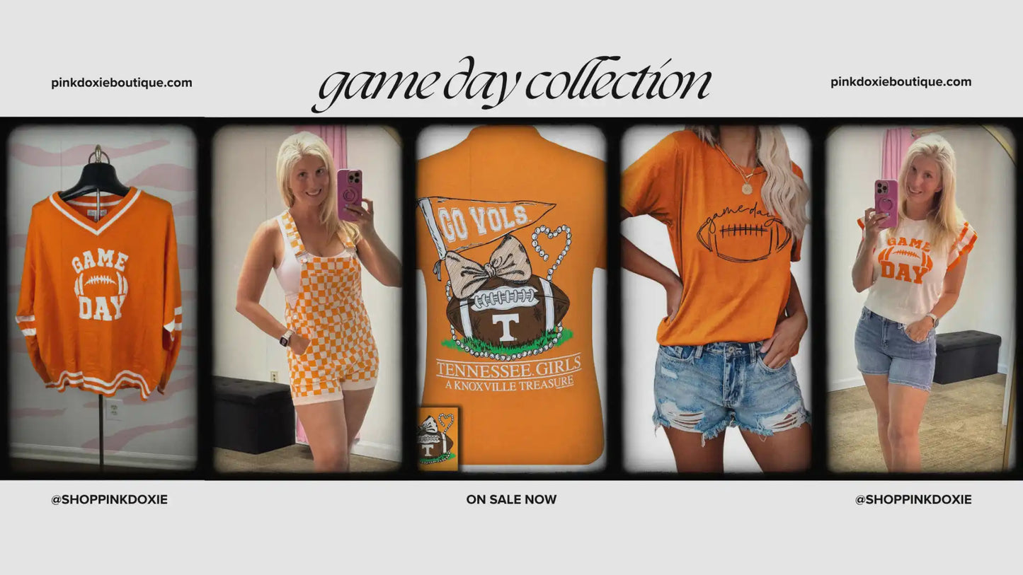Collage of Tennessee Volunteers apparel.