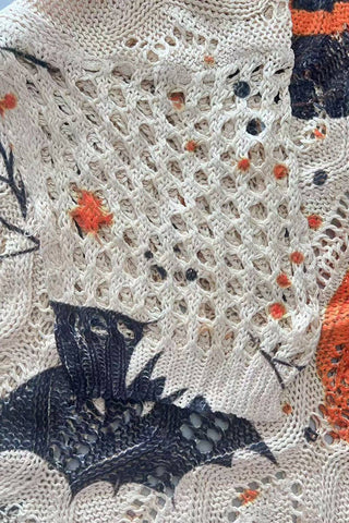 Halloween Themed Knit Blouse
