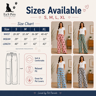 Dachshunds Pajama Bottoms, Unisex Cotton-Blend