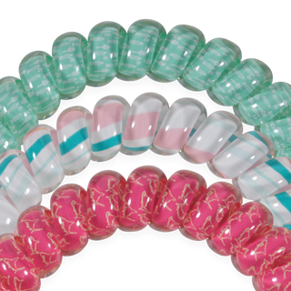 TELETIES x Lain Snow | Fin-tastic Large Spiral Hair Ties (3-Pack)