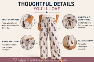 Dachshunds Pajama Bottoms, Unisex Cotton-Blend