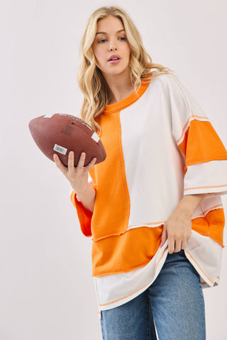 Oversized Color Block Top