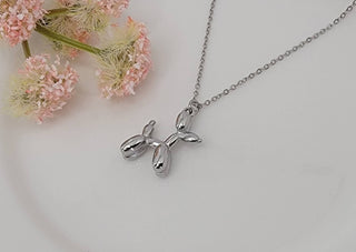 18k Gold Balloon Dog Necklace – Waterproof Stainless Steel Pendant