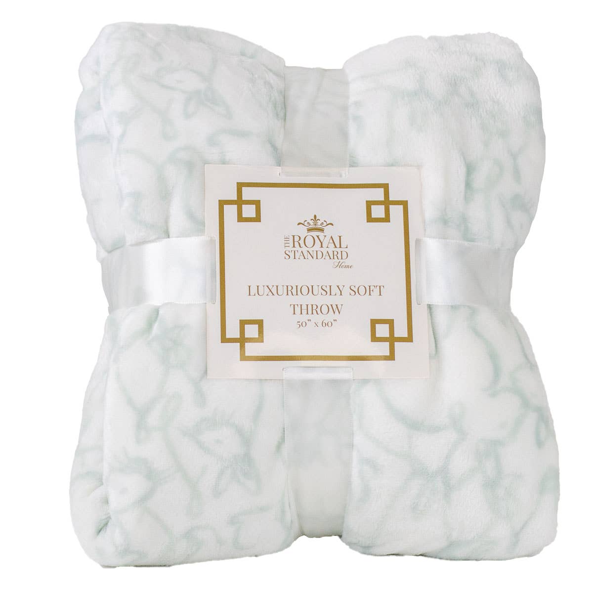 Delilah Bunny Throw – Cozy White & Light Blue (50x60’’) - Home