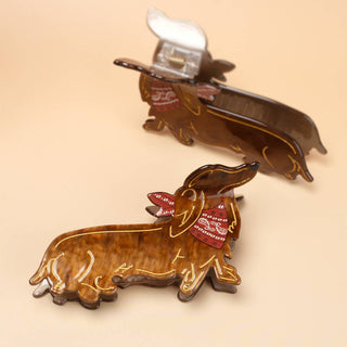 Dachshund Hair Claw Clip, Tortoiseshell