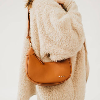 Celeste Vegan Leather Crescent Shoulder Bag