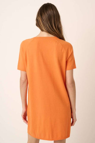 V NECK SWEATER DRESS