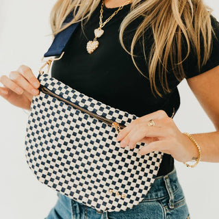 Pretty Simple Westlyn Woven Vegan Leather Bum Bag - BEST SELLER