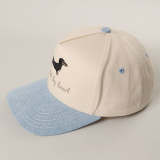 Little Tail, Big Heart | Dachshund Embroidered Two-Tone Trucker Hat