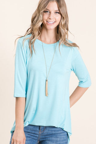 Everyday Comfort Basic Soft Tee – Multiple Colors - L / Sky Blue - Shirt