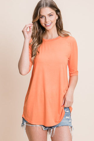 Everyday Comfort Basic Soft Tee – Multiple Colors - M / Orange - Shirt