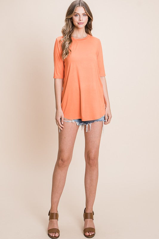 Everyday Comfort Basic Soft Tee – Multiple Colors - S / Orange - Shirt
