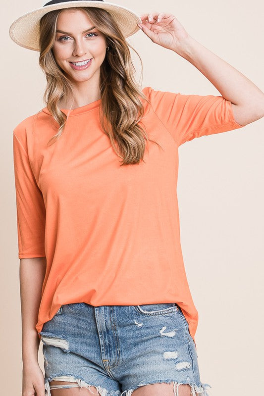 Everyday Comfort Basic Soft Tee – Multiple Colors - XL / Orange - Shirt