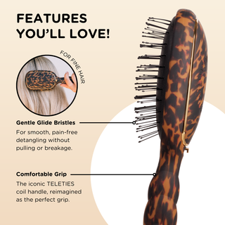 The Ultra-Gentle Fine Hair Detangling Brush – Tortoise Shell Edition