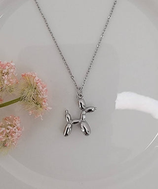 18k Gold Balloon Dog Necklace – Waterproof Stainless Steel Pendant
