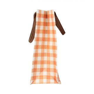 Tennessee Game Day Pennant Tote - Orange Gingham Canvas Bag